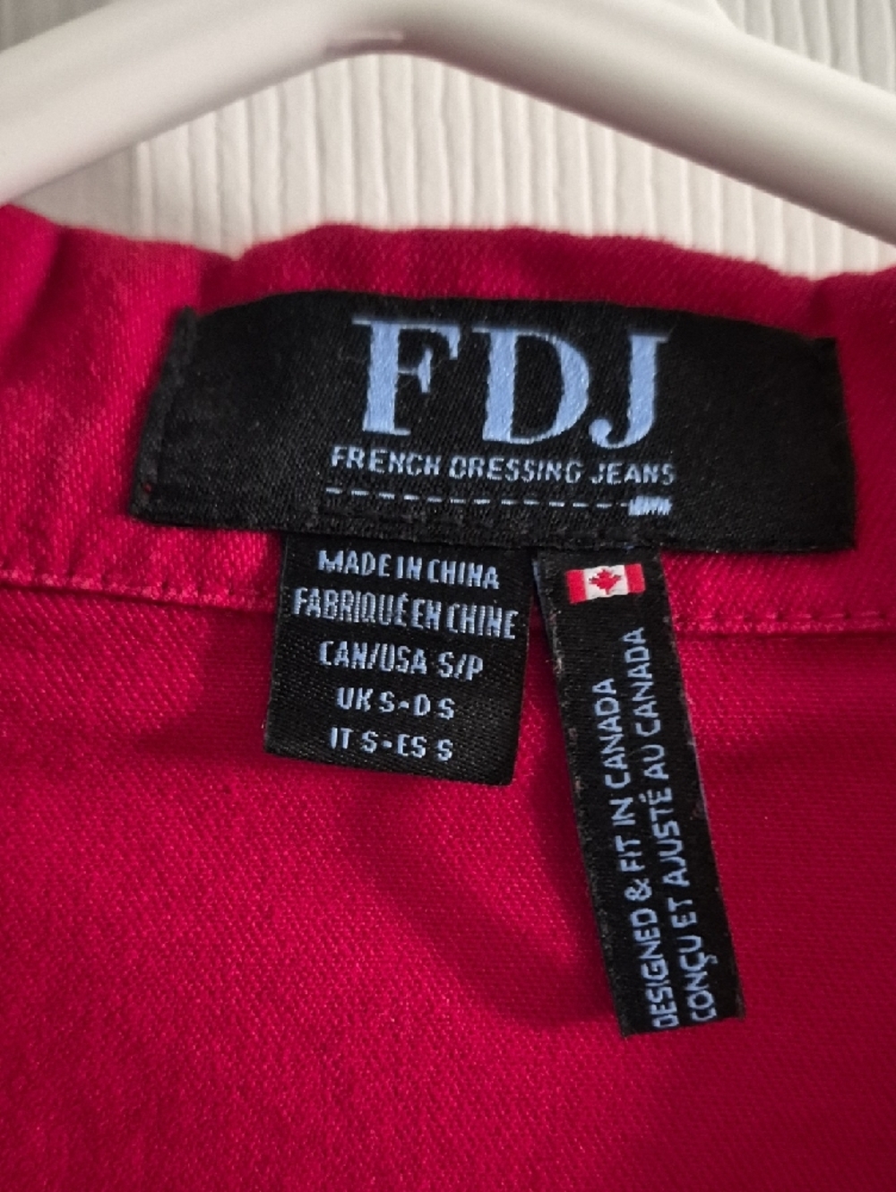 FDJ Women's Red Button Jacket - Picture 2 of 3